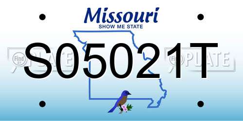 S05021T Missouri License Plate