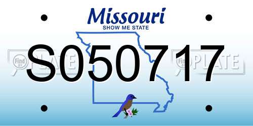 S050717 Missouri License Plate