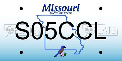 S05CCL Missouri License Plate