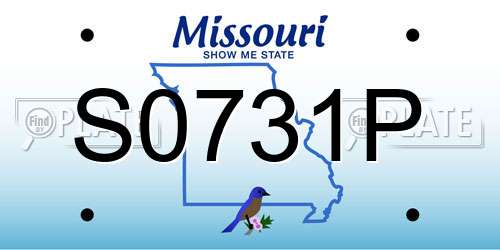 S0731P Missouri License Plate