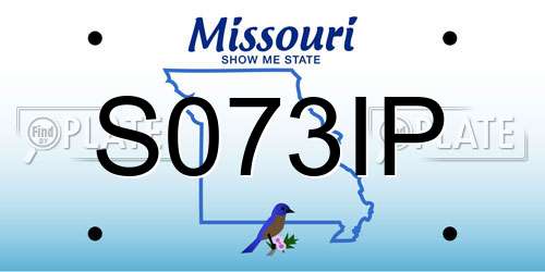 S073IP Missouri License Plate