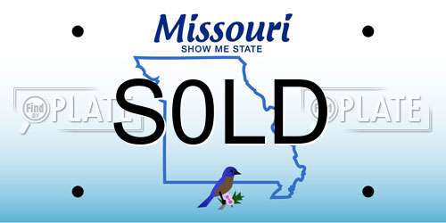 S0LD Missouri License Plate