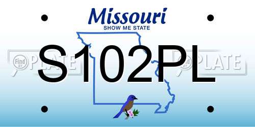 S102PL Missouri License Plate