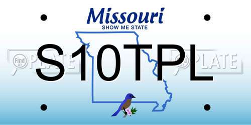 S10TPL Missouri License Plate