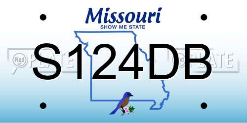 S124DB Missouri License Plate