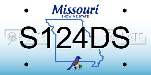 S124DS Missouri License Plate