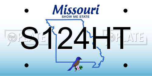 S124HT Missouri License Plate