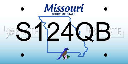 S124QB Missouri License Plate