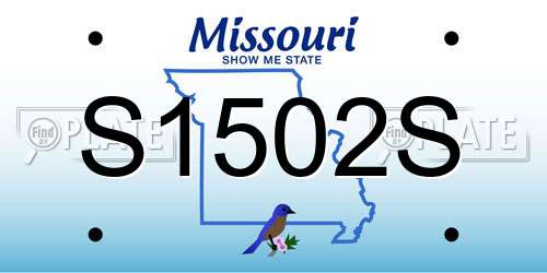 S1502S Missouri License Plate