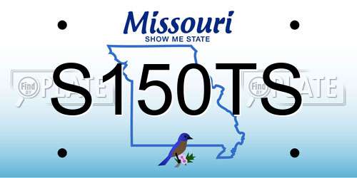 S150TS Missouri License Plate