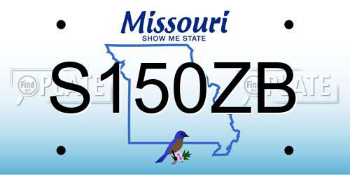 S150ZB Missouri License Plate