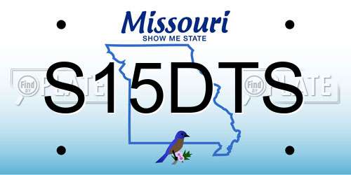 S15DTS Missouri License Plate