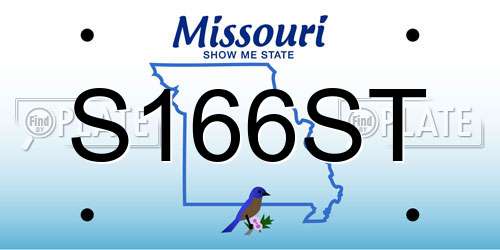 S166ST Missouri License Plate