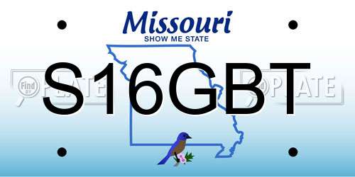 S16GBT Missouri License Plate