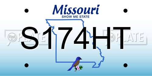S174HT Missouri License Plate