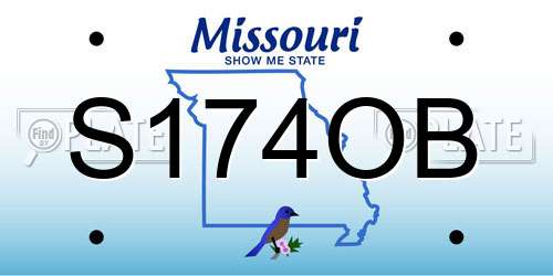 S174OB Missouri License Plate