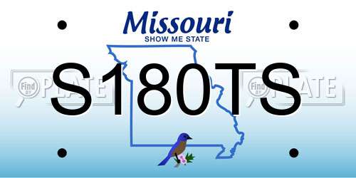 S180TS Missouri License Plate