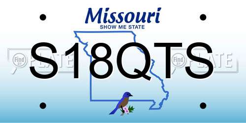 S18QTS Missouri License Plate