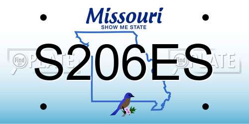 S206ES Missouri License Plate