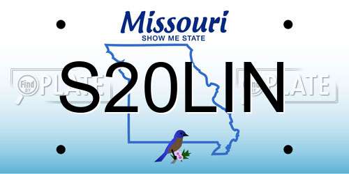 S20LIN Missouri License Plate