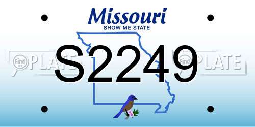 S2249 Missouri License Plate