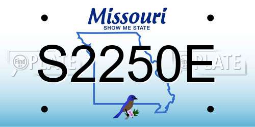 S2250E Missouri License Plate