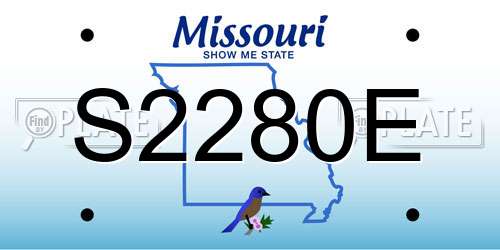 S2280E Missouri License Plate