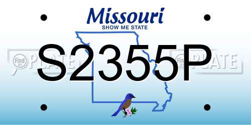 S2355P Missouri License Plate
