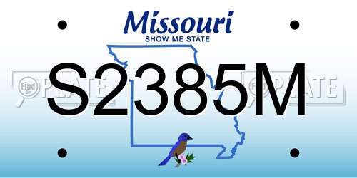 S2385M Missouri License Plate