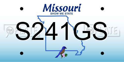 S241GS Missouri License Plate