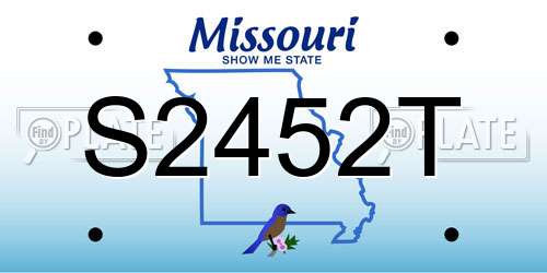 S2452T Missouri License Plate