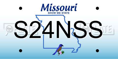S24NSS Missouri License Plate