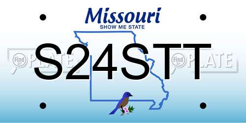 S24STT Missouri License Plate