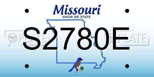 S2780E Missouri License Plate