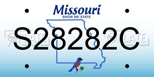 S28282C Missouri License Plate