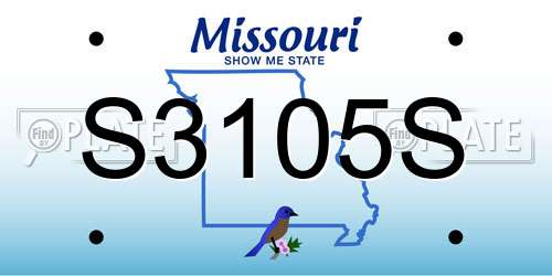 S3105S Missouri License Plate