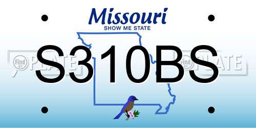 S310BS Missouri License Plate