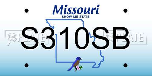 S310SB Missouri License Plate