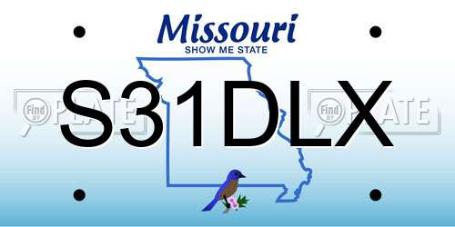 S31DLX Missouri License Plate