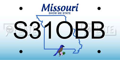 S31OBB Missouri License Plate