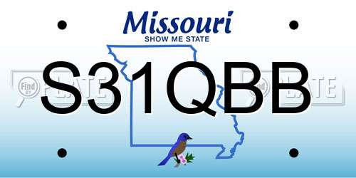 S31QBB Missouri License Plate