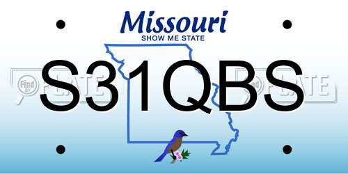 S31QBS Missouri License Plate