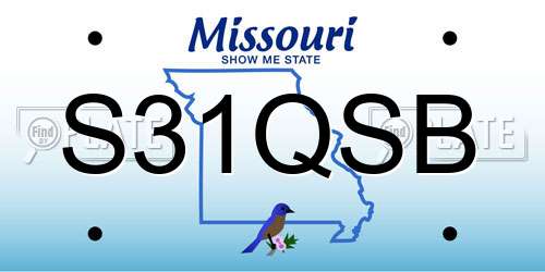 S31QSB Missouri License Plate