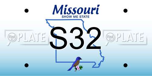 S32 Missouri License Plate