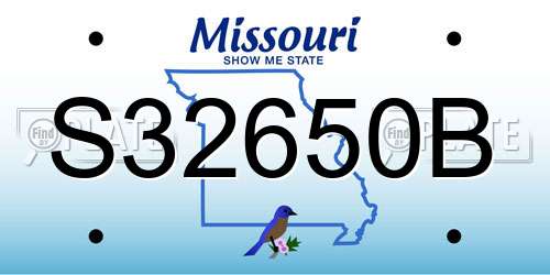 S32650B Missouri License Plate