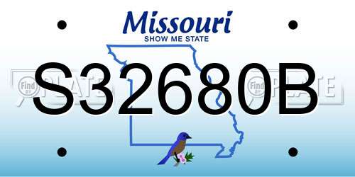 S32680B Missouri License Plate