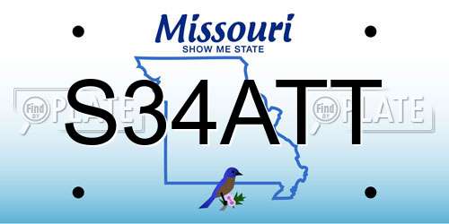 S34ATT Missouri License Plate