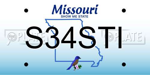 S34STI Missouri License Plate