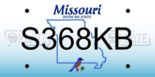 S368KB Missouri License Plate