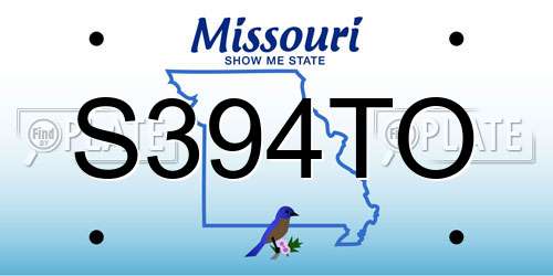 S394TO Missouri License Plate